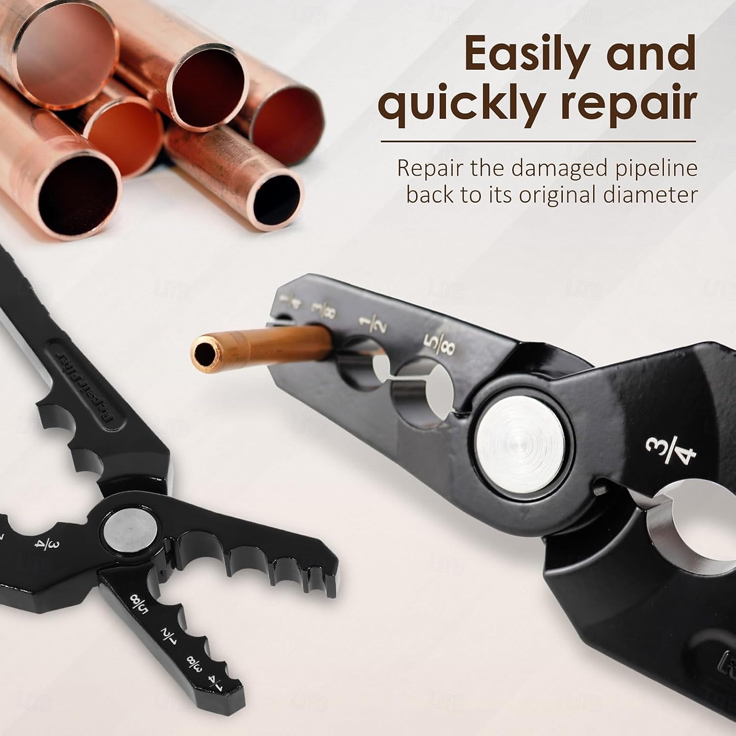 6-Hole Multi-Size Copper Pipe Repair & Rounding Tool, Copper Tube Rounder 6 Hole Aluminum Alloy Pipe Rounding, Suitable for 1/4, 3/8, 1/2, 5/8, 3/4, and 7/8 inch Coppers Aluminum Pipes 2026 - $44.99 –P7