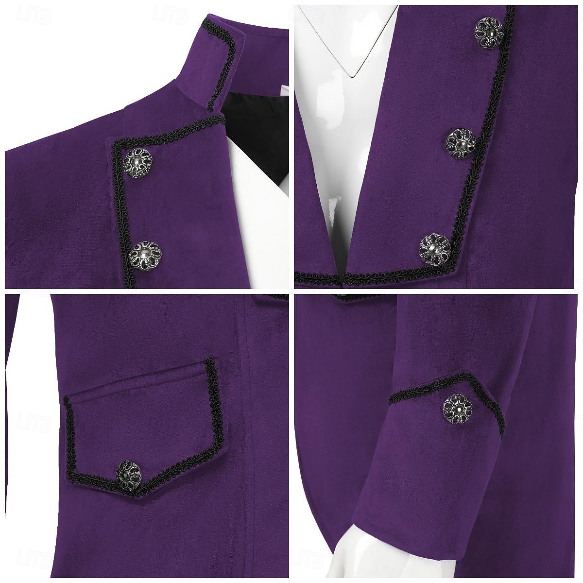 Rétro Vintage Queue-de-pie Manches longues Prince Vampire Gentleman Déguisement Homme Fantaisie Halloween Carnaval Mascarade Foire de la Renaissance LARP Adulte Manteau de 2026 ? $51.99 –P9