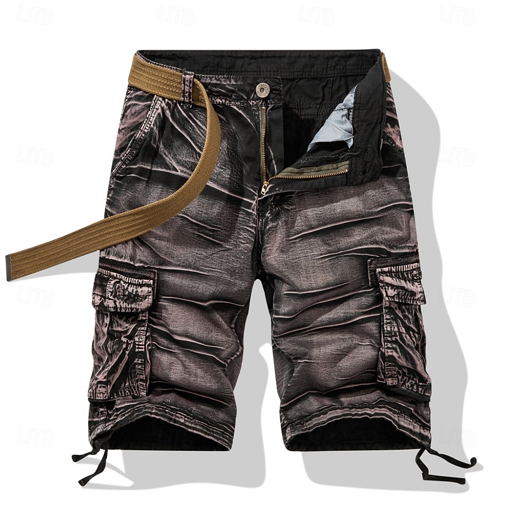 Men's Comfort Waist Tactical Cargo Cargo Shorts Shorts Casual Shorts Multi Pocket Flap Pocket Camouflage Knee Length Outdoor Streetwear Daily Wear Fashion Streetwear Black Purple Inelastic 2026 - $37.99 –P5