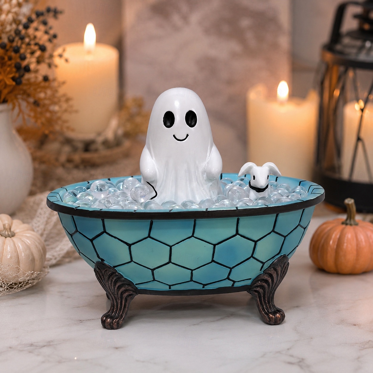 2026年 ハロウィンの幽霊バスタブナイトライトLED樹脂製フィギュアランプ、光る幽霊 &犬の装飾テーブルライト、寝室、リビングルーム、オフィス、ホリデーギフト用の不気味なカボチャパーティーの雰囲気の装飾  コレクション – $22.99 –P5