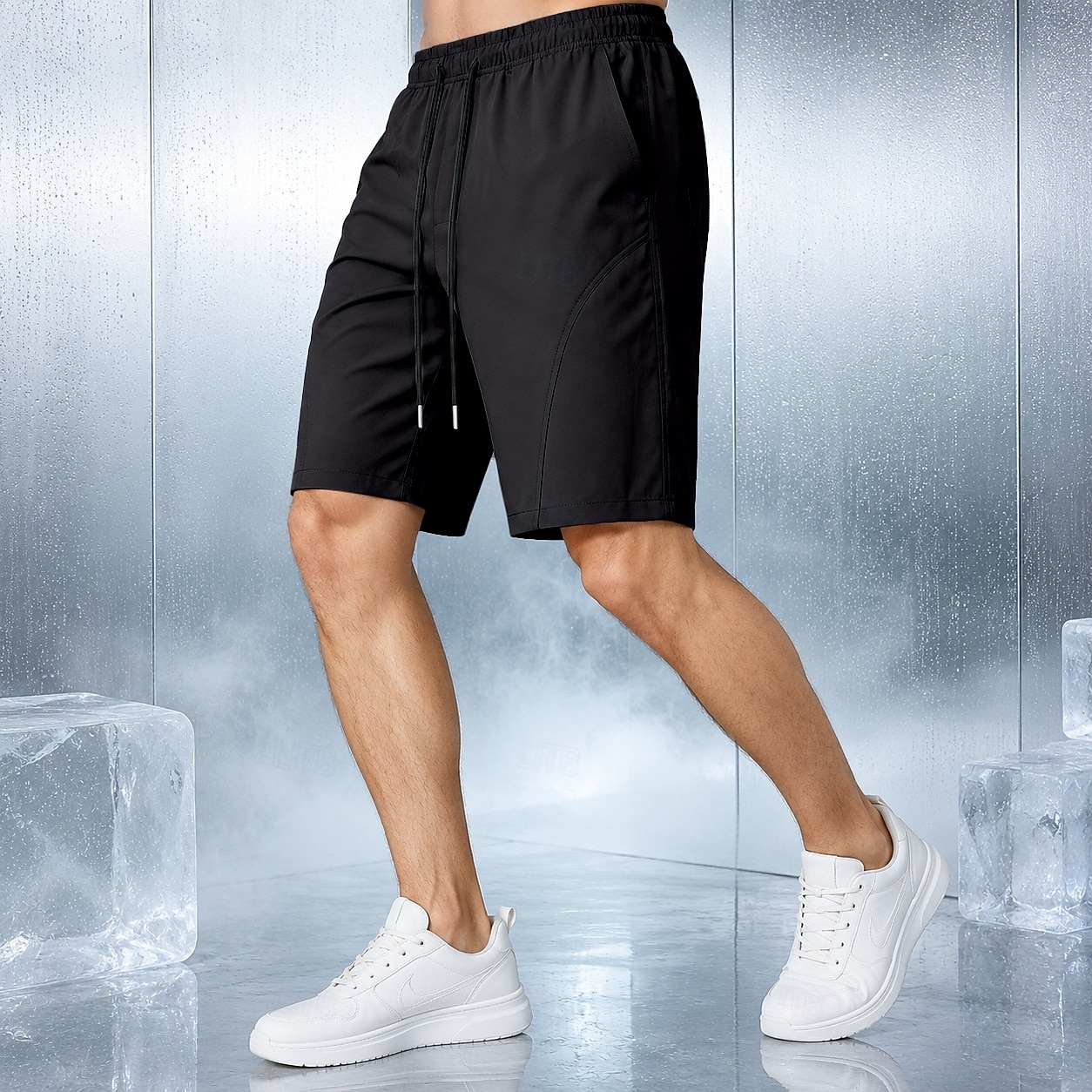 Men's Comfort Waist Quick-dry Shorts Active Shorts Casual Shorts Pocket Elastic Waist Plain Solid Color Plain Solid Quick Dry Sports Knee Length Casual Outdoor Training Sports Sport Blue Black 2026 - $17.99 –P5