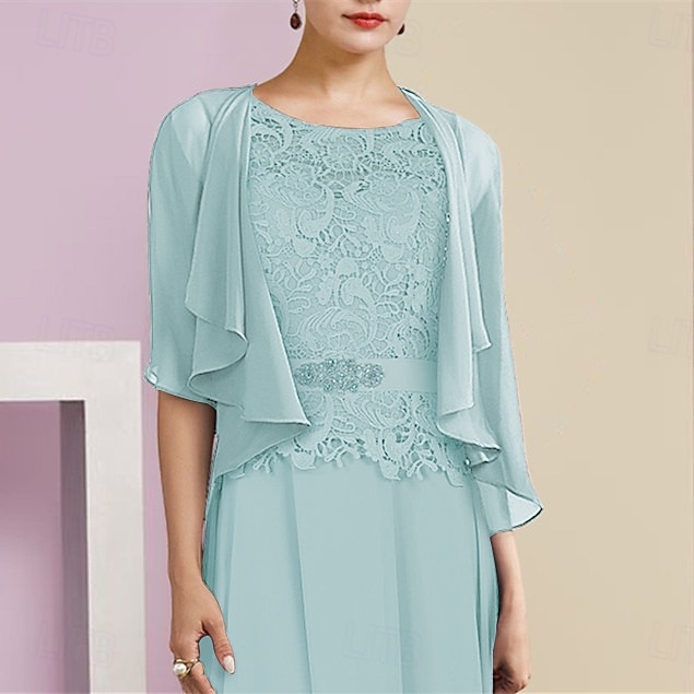 scialli per ospiti di nozze avvolgere le donne impacchi per la madre puro elegante chiffon a mezza manica impacchi da sposa con balze per la festa primaverile&amp; estate del 2026 a $45.99 –P21