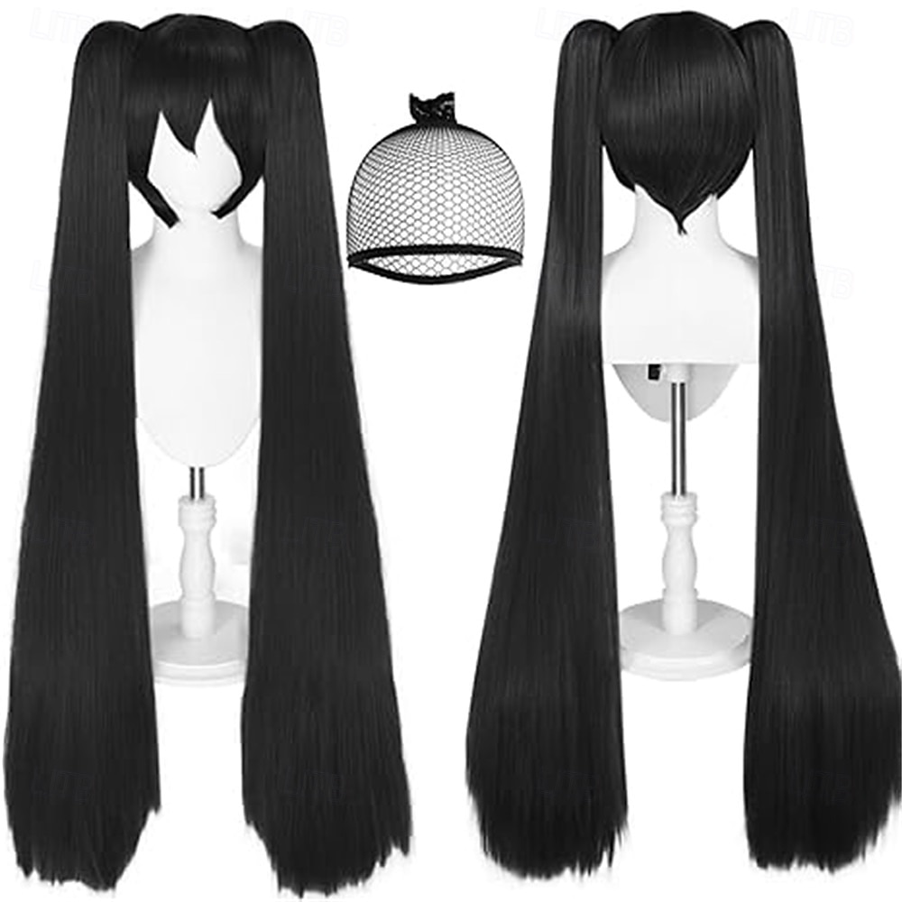 perruque turquoise style chanteuse virtuelle à double queue de cheval de 2026 ? $35.99 –P6