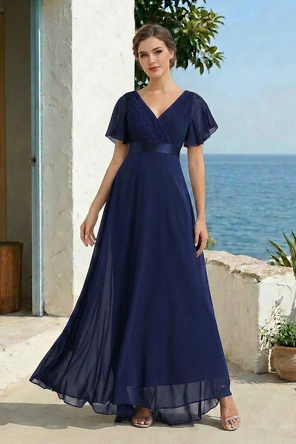 black tie wedding guest dress a line Ever-Pretty Stretch Bodice Spaghetti Strap Evening Dress for Black Tie & Formal Events Occasion Dress
