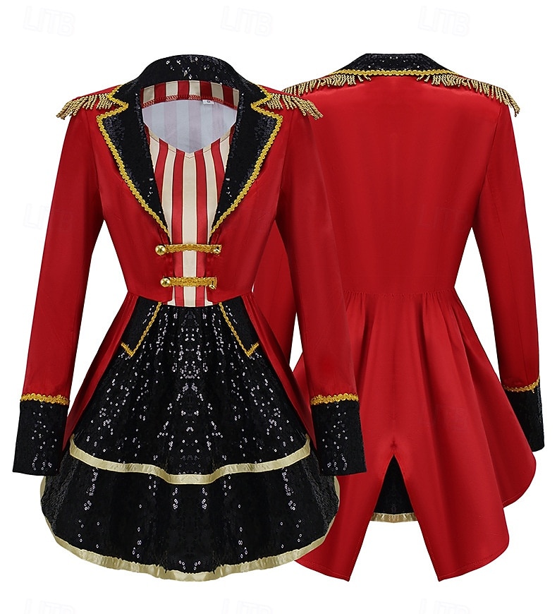 Costume de Carnaval Robe Costume élégant Veste de cirque Cirque Monsieur Loyal Cosplay Adulte Femmes Halloween Soirée Performance Se déguiser de 2026 ? $69.99 –P1