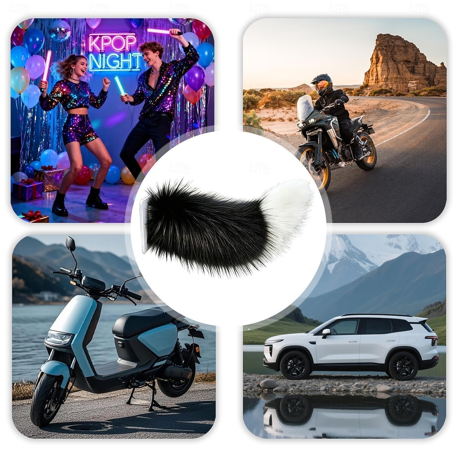 Coda di volpe mobile elettronica con telecomando, accessorio auto kawaii motorizzato con diverse modalità di funzionamento e facile installazione adesiva. del 2026 a $20.99 –P6