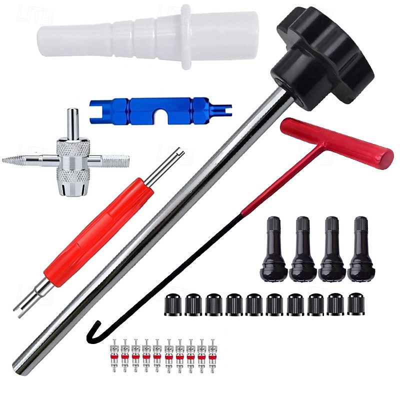 Kit di attrezzi per la sostituzione rapida delle valvole degli pneumatici auto, composto da 30 pezzi, set di sostituzione rapida del nucleo della valvola che perde, include tr413, tappi per attrezzi a del 2026 a $39.99 –P4