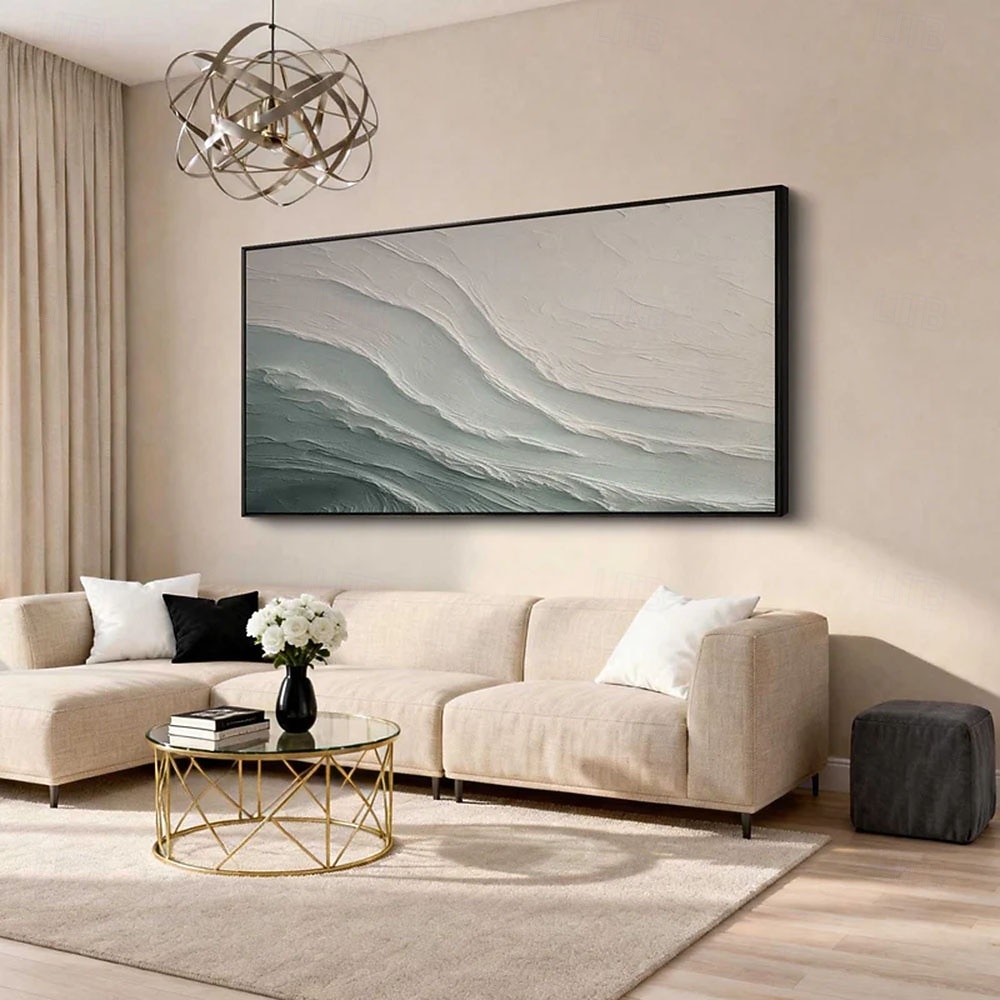 Hand Painted Sea Beach Canvas Oil Painting Ocean Wave 3D Texture Painting Blue Ocean Painting Living Room Decor Painting Custom Painting 2026 - $91.99 –P4