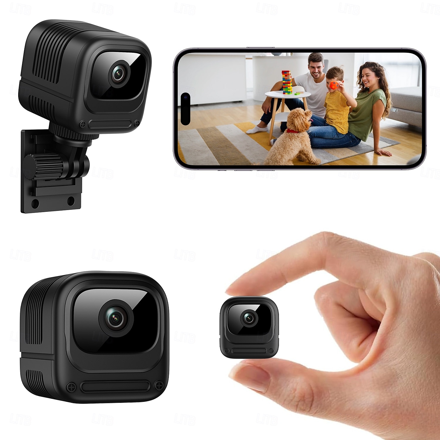 1080p mini beveiligingscamera wifi draadloze binnencamera voor thuis, huisdieren en baby's met app voor weergave op afstand, nachtzicht, bewegingsdetectie, kleine nanny bewakingscamera, kleine 2026 - $51.99 –P2