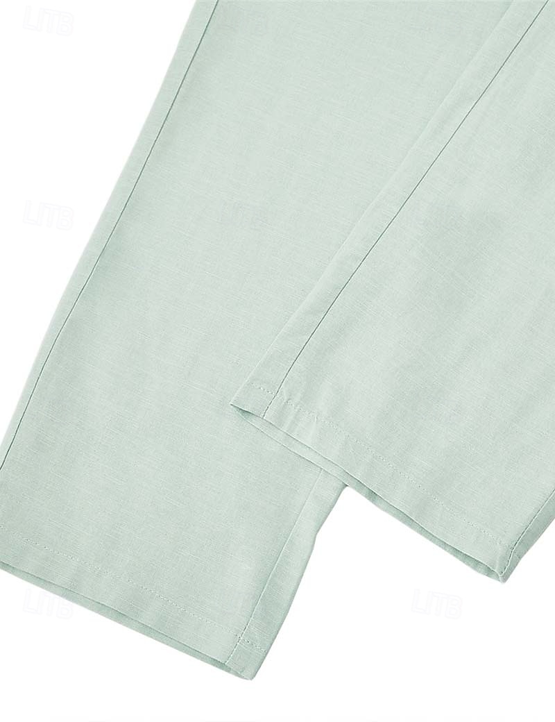 Per uomo Pantaloni di Lino Pantaloni Pantaloni Estivi Pantaloni Larghi Coulisse Elastico in vita Gamba Dritta Semplice Leggero Traspirante Lunghezza intera Casuale Quotidiano All'aperto Vacanza Moda del 2026 a $28.99 –P3