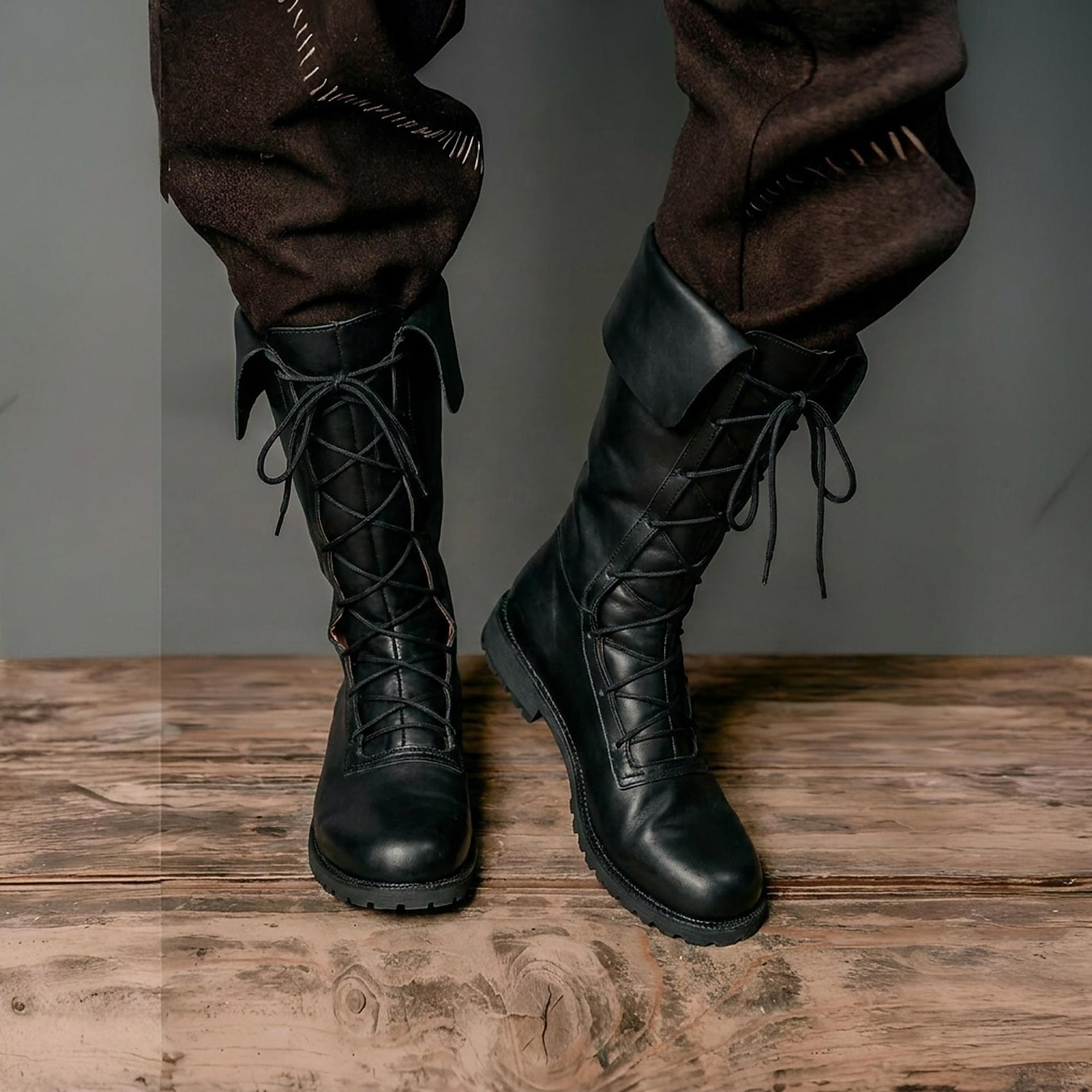 Medievale Rinascimento Scarpe Stivali al ginocchio Stivali jazz piatti Costume Per uomo Celtico Costumi da pirata Halloween Mascherata Performance LARP Fiera Rinascimentale Adulti Scarpe del 2026 a $53.99 –P7