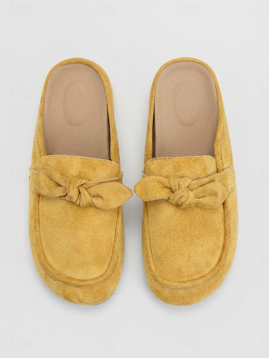Women's Yellow Bowknot Comfortable Mule – Wide Fit Backless Loafers with Arch Support Cushion, Flexible Sole and All-Day Comfort for Walking, Travel and Casual Everyday 2026 - $24.99 –P2