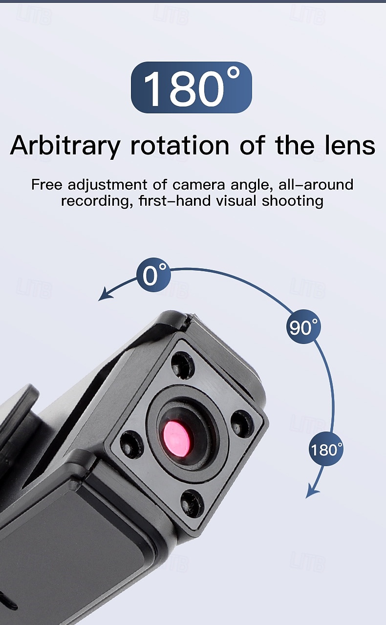 1080p HD-bodycamera met infrarood nachtzicht, mini draagbare clip-on beveiligingscamera voor thuis, kantoor en buiten, draagbare videorecorder met sportstabilisatie en activering met één druk op de 2026 - $28.99 –P7