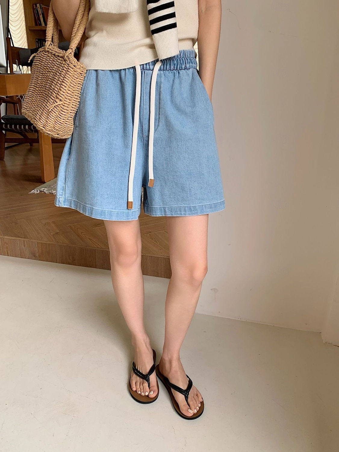 Women's Jeans Denim Chinos Shorts Fashion Calf-Length High Waist Classic Comfort Stretchy Vacation Formal Blue Summer Spring Regular Fit 2026 - $23.99 –P1