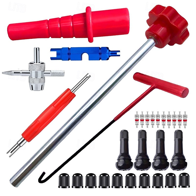 Kit di attrezzi per la sostituzione rapida delle valvole degli pneumatici auto, composto da 30 pezzi, set di sostituzione rapida del nucleo della valvola che perde, include tr413, tappi per attrezzi a del 2026 a $39.99 –P3