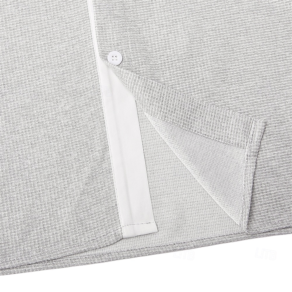 Per uomo Camicia Camicia a nido d'ape Camicia casual Camicia con colletto alla coreana Camicia con Bottoni Rosa Azzurro cielo Grigio Manica Lunga Semplice Collo alla coreana Casuale Quotidiano del 2026 a $32.99 –P7
