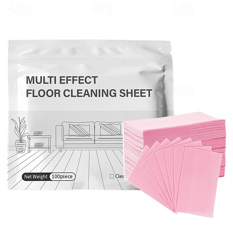 100 Pieces Multi-Effect Floor Cleaning Sheets, Dissolvable Concentrated Mopping Slices for Deep Cleaning, Quick Drying & Streak-Free Floor Cleaner for Hardwood, Tile, Marble, Laminate 2026 - $12.99 –P10