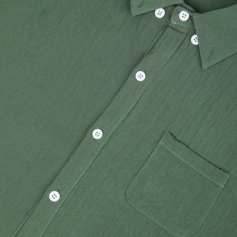 Masculino Camisa Social Camisa de linho camisa de verão camisa de botão Tecido Casual Roupa Diária Preto Branco Verde Claro Rosa Manga Longa Aberto para a Lateral Primavera Verão Verão Roupa Bolso de 2026 por $26.99 –P6