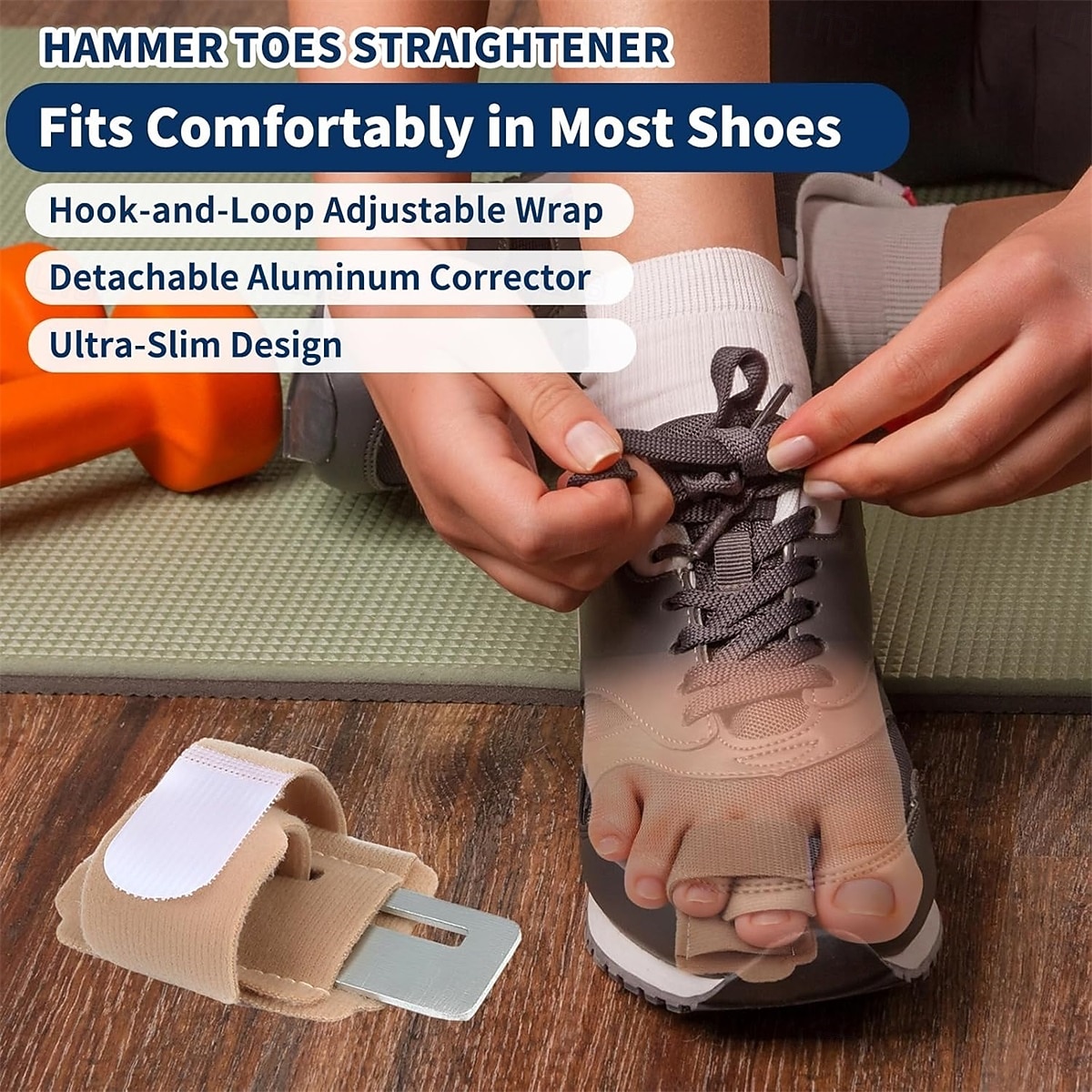2PCS Toe Straightener, Hammer Toe Corrector for Women & Men, Toe Splint for Broken Toe, Adjustable Toe Wraps with Removable Aluminum, Toe Spacers Support Crooked Toes, Overlapping Toes, Curled Toes 2026 - $8.49 –P6