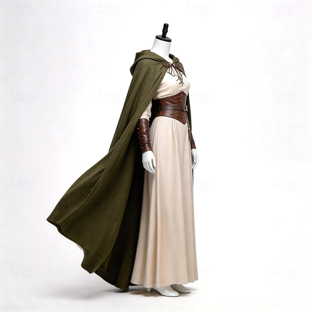 Medieval Renascentista manto manto com capuz Viking Elfo Fantasia Mulheres Dia Das Bruxas Carnaval Espetáculo LARP Ren Faire Adulto Capa de 2026 por $44.99 –P5
