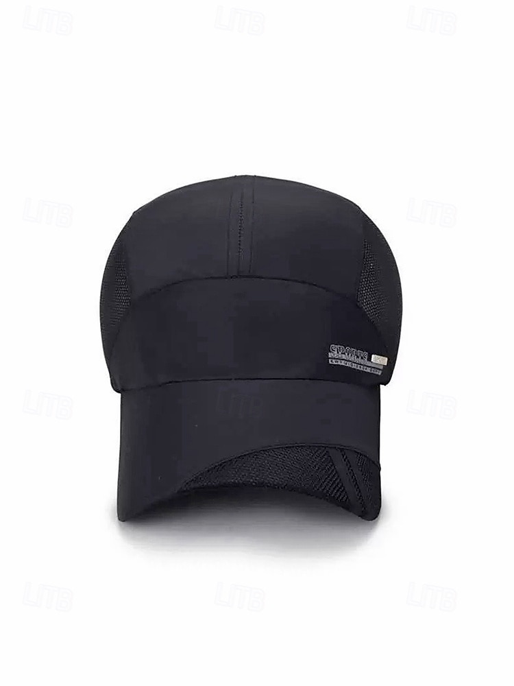 herr snabbtorkande nätkeps andningsbar polyester justerbar sommarhatt lätt utomhus golf fiske vandring resor sportkeps flera färger 2026 - $11.99 –P5