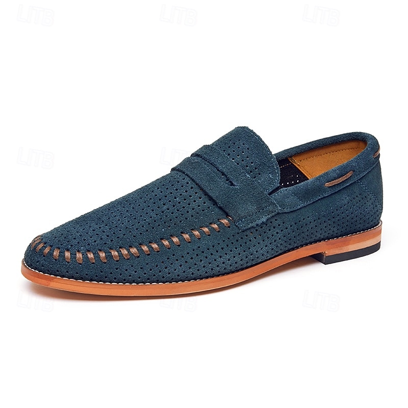 Men's Breathable Perforated Loafers – Lightweight Summer Slip-On Shoes for Vacation Evenings, Outdoor Dining & Resort Casual Wear 2026 - $54.99 –P7