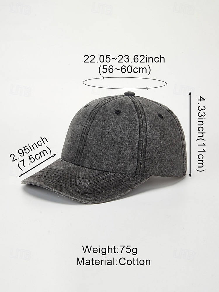 Dames baseballpet van gewassen katoen, verstelbare pet in vintage stijl, verkrijgbaar in verschillende kleuren, ademende zomerpet voor op reis, buitenactiviteiten, het strand en dagelijks gebruik. 2026 - $11.99 –P13