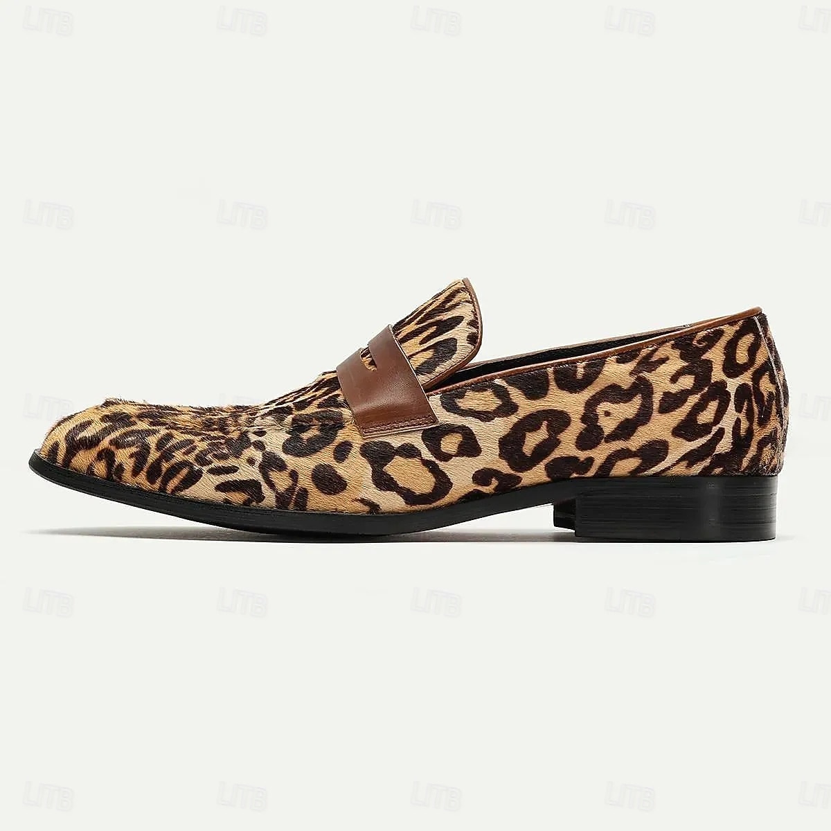 Instappers met luipaardprint voor heren, nette schoenen, modieuze feestschoenen voor bruiloften, clubs en avondevenementen. 2026 - $109.99 –P4