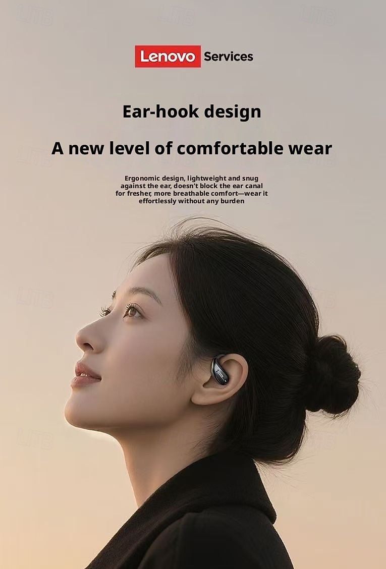 Lenovo LE505 Open Ear Wireless Headphones, Bluetooth 6.0 Air Conduction Earbuds, 360 ACS Panoramic Sound & Dolby Atmos, ENC Noise Canceling Mic, Waterproof Sport Earphones for Android iOS 2026 - $38.99 –P25