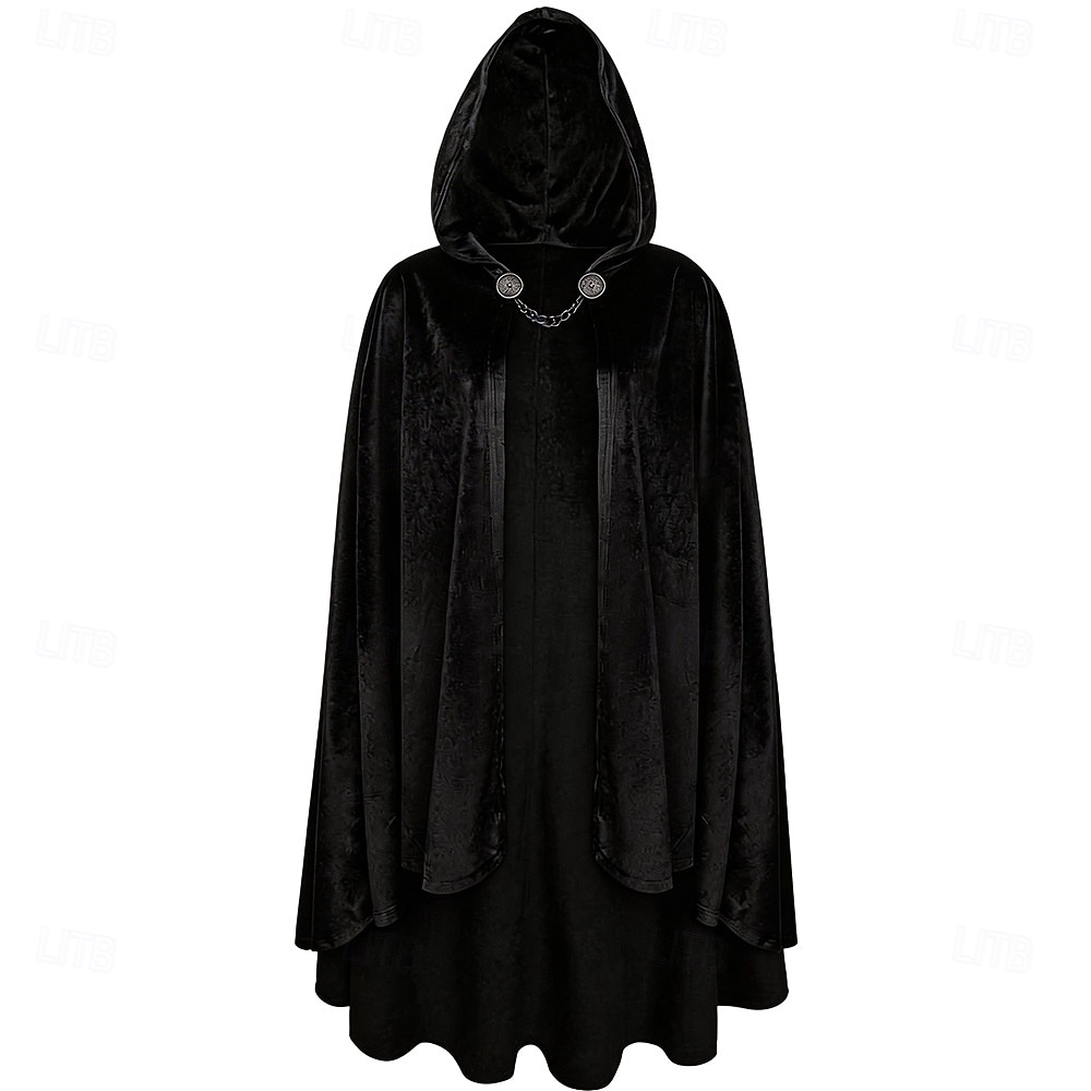 Retro / vintage Kostymer i middelalderstil Renessanse Kappe Trollmann / heks Vampyrer Alv Trollmann Kostyme Herre fantasi Halloween Karneval Maskerade Renessansemesse LARP Voksne 2026 - $45.99 –P5