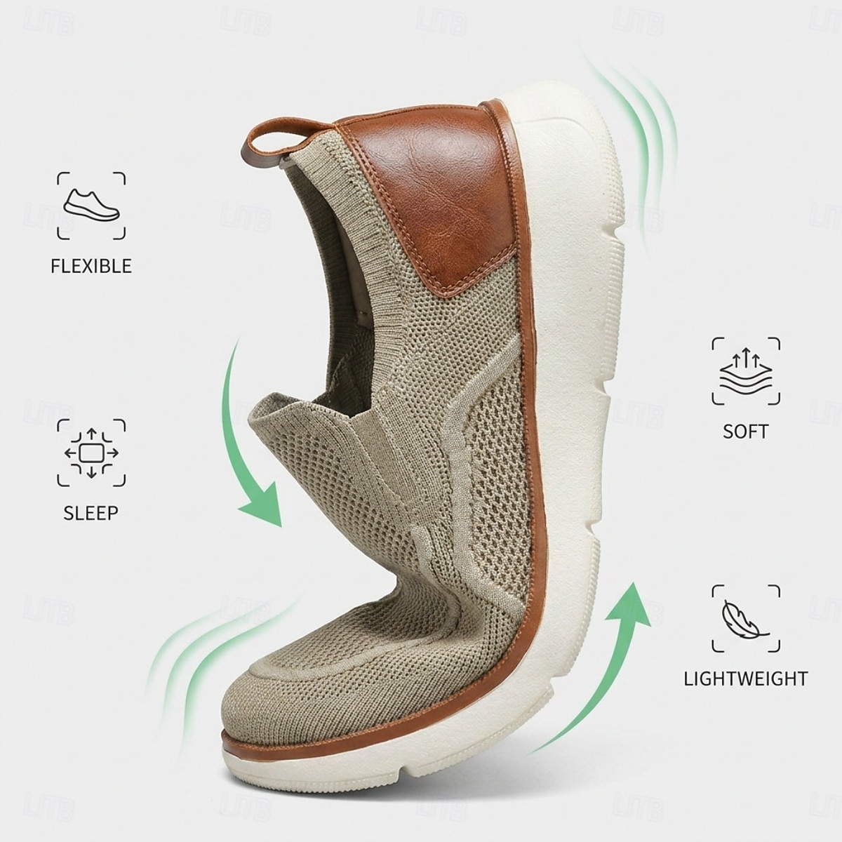 Tênis masculino slip-on para caminhada – tênis leves, respiráveis e confortáveis, calçado casual para viagens, caminhadas e uso diário. de 2026 por $34.99 –P5