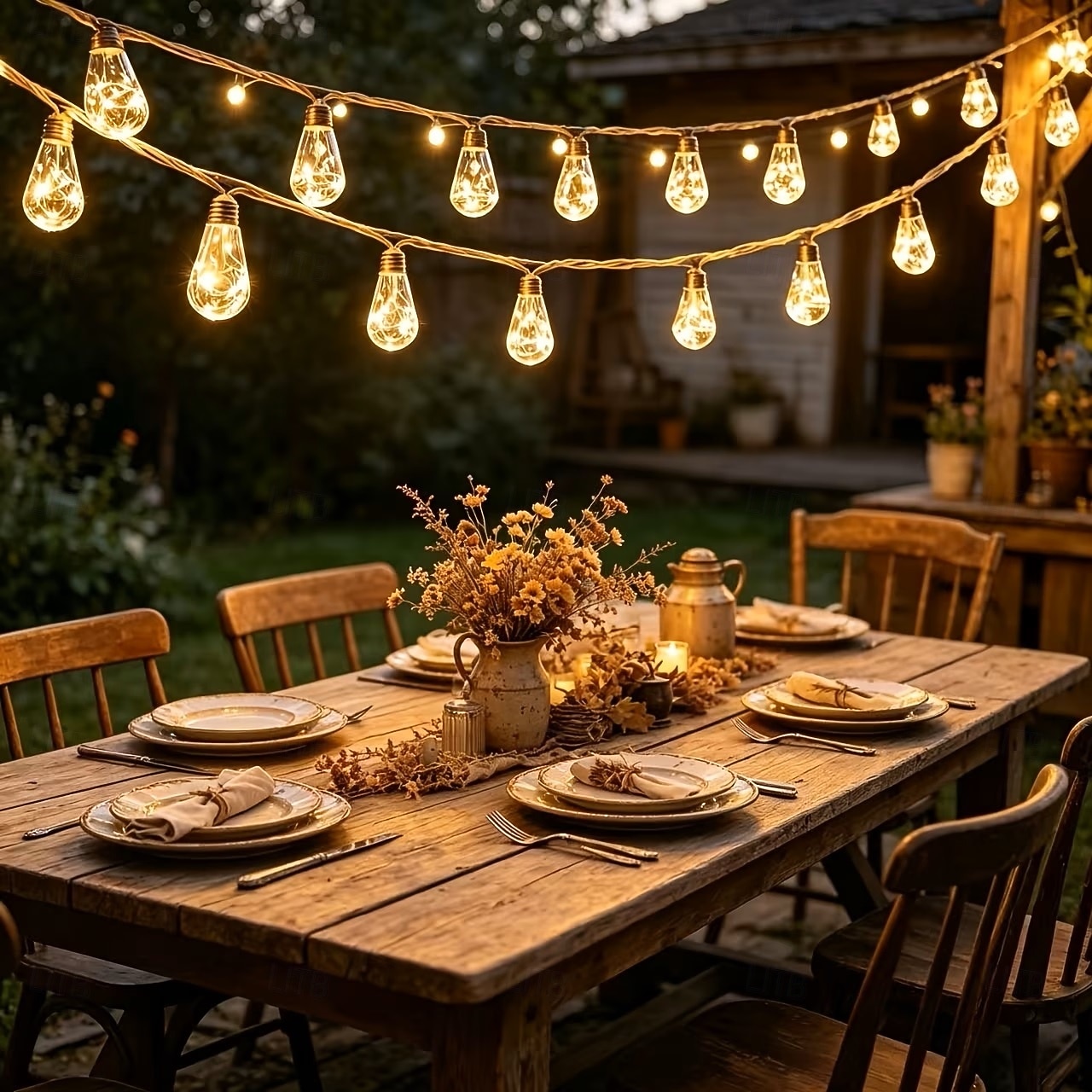 Guirnalda de luces solares de 11,6 m con 25 luces LED para camping, playa, bodas, patios, jardines, caminos, fiestas al aire libre y decoración de paisajes. 2026 - $52.99 –P9