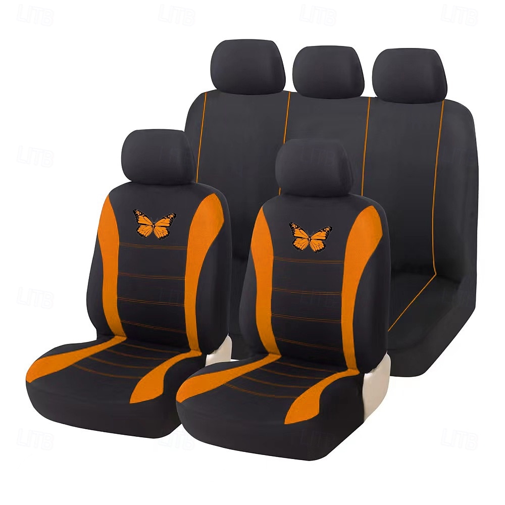 9PCS Butterfly Car Seat Covers Full Set, Universal Fit Breathable Fabric Automotive Seat Protectors for Cars SUVs Trucks Sedans, Stylish Butterfly Embroidery Interior Accessories 2026 - $34.99 –P1