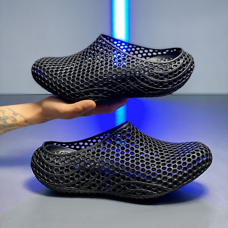 Men's Grey Quick-Dry Clog Shoes, Breathable Hollow-Out Slip-On Water Shoes, Lightweight Non-Slip Shoes for Beach, Garden, Outdoor 2026 - $32.99 –P3