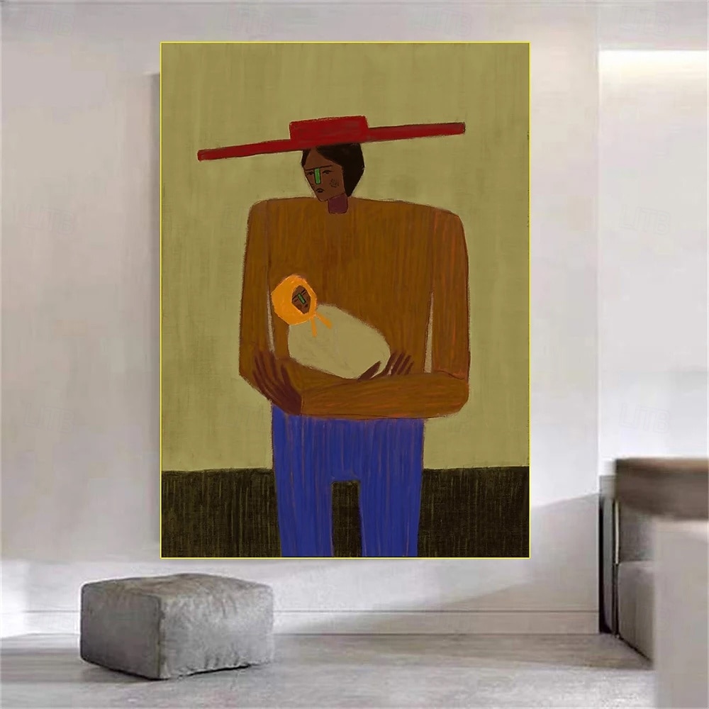 Mintura Handmade Man Oil Paintings On Canvas Wall Art Decoration Modern Abstract Figure Picture For Home Hotel Decor Rolled Frameless Unstretched Painting 2026 - $77.99 –P3