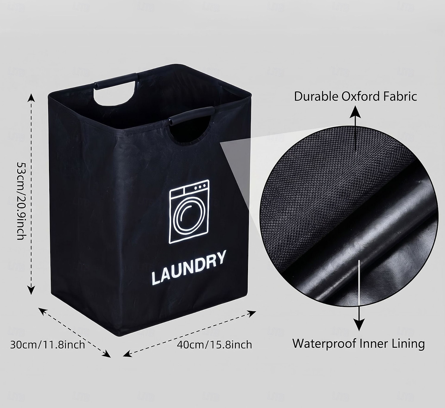60L Large-Capacity Thickened Sorting Trash Can with Sponge EVA Handle, Foldable Storage Bag, Holds 60 Bottles, Durable Polyester Material, Suitable for Kitchen, Home, and Office Waste Organizers 2026 - $13.99 –P13
