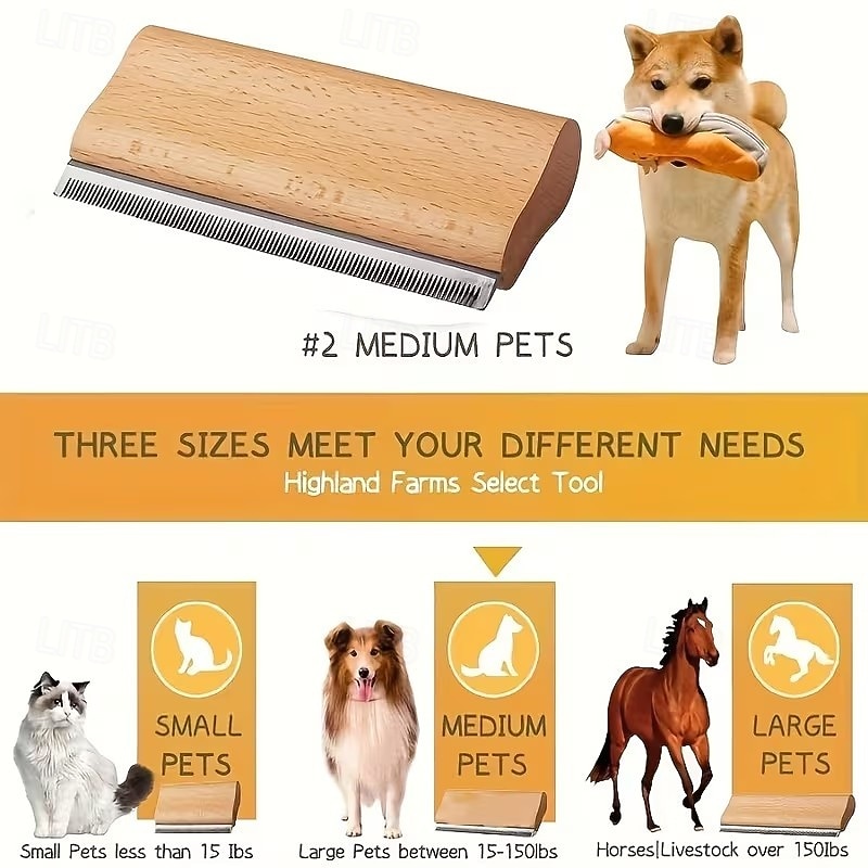 Wood PET Cat Dog Horse Removal Shedding Grooming Tool Hair Brush Comb Long Hair self-Cleaning 2026 - $16.99 –P1