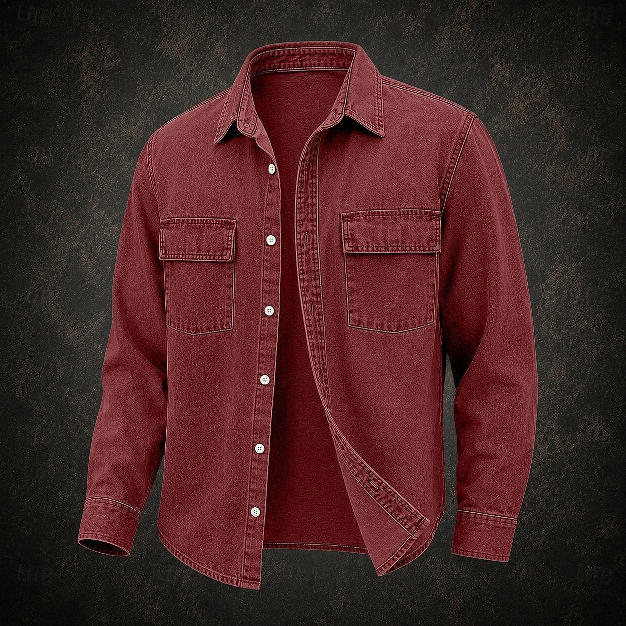 camicia da uomo softfade™ camicia casual camicia in denim camicia acid wash capo tinto manica lunga camicia semplice colletto casual quotidiano tasca frontale abbigliamento elegante vintage moda del 2026 a $33.99 –P6