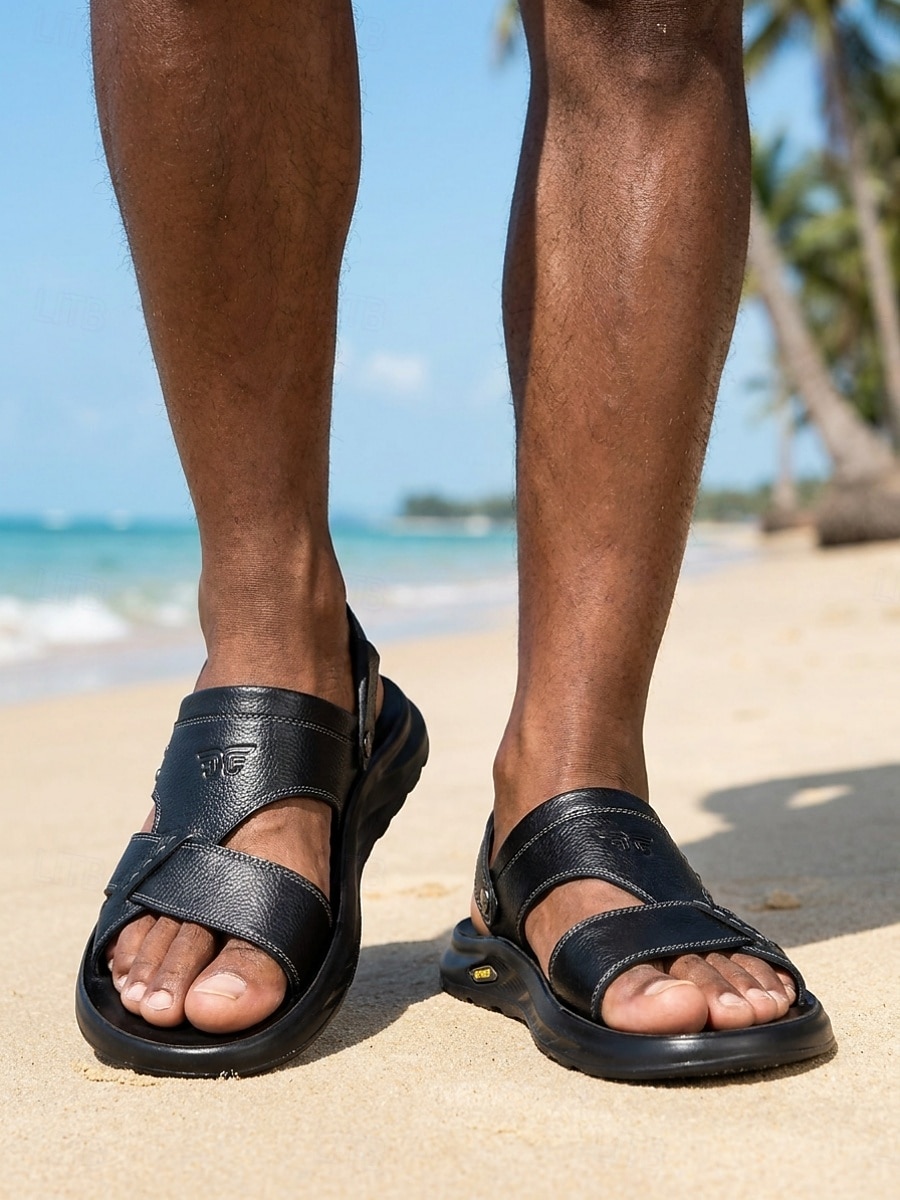Men's Beach Vacation Open Toe Sandals, Adjustable Strap Casual Summer Shoes, Comfortable Non-Slip Sandals for Resort, Seaside Walking 2026 - $34.99 –P2