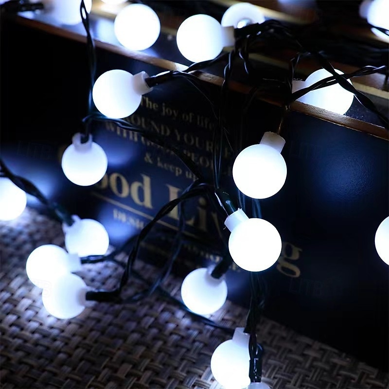 Ghirlanda luminosa solare con globo, 5 m 20 LED, 7 m 50 LED, 12 m 100 LED, luci fatate impermeabili per esterni, ideali per giardino, patio, matrimoni, campeggio, feste, Natale e Halloween. del 2026 a $12.99 –P14