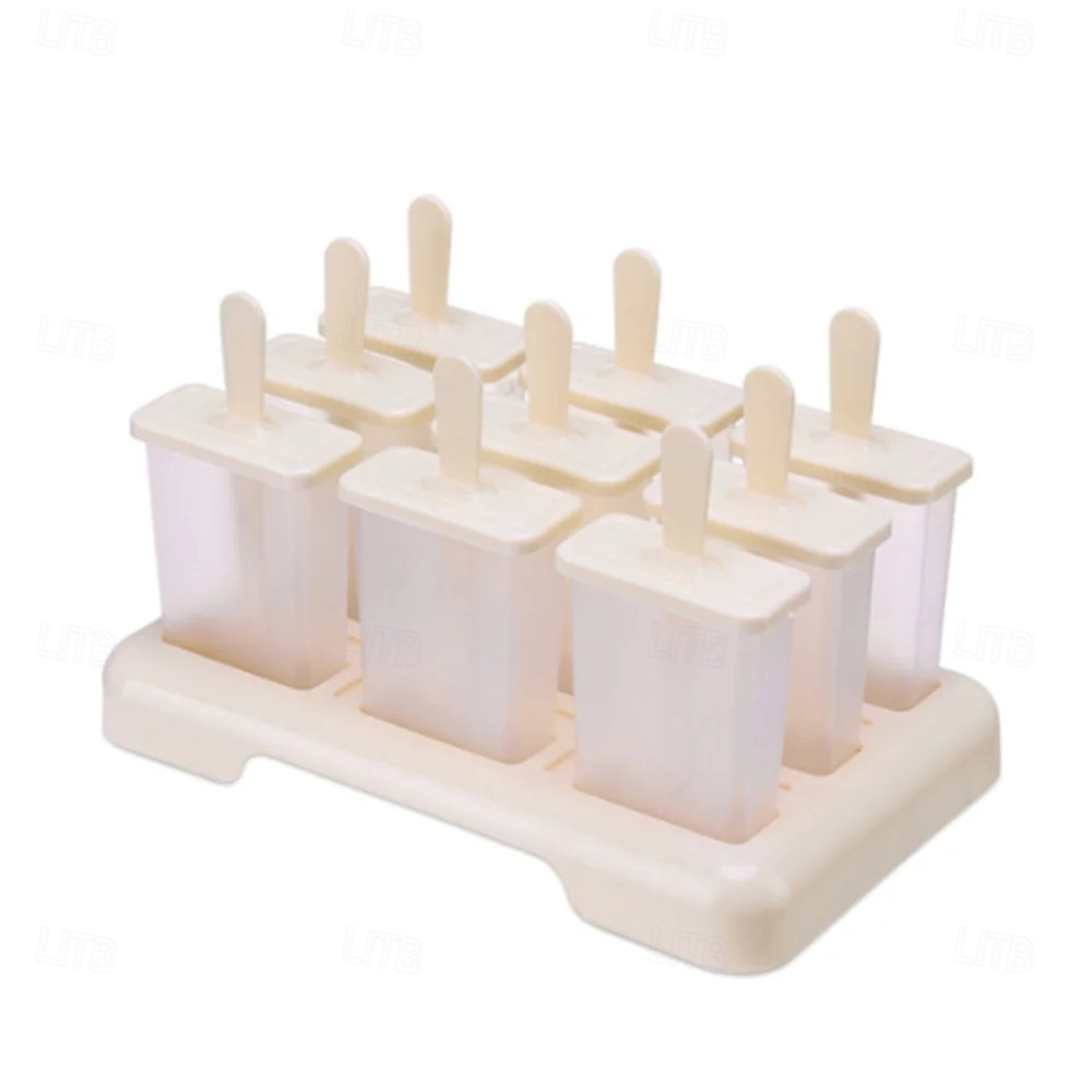 9-delige ijslollyvormset met herbruikbare stokjes, zelfgemaakte ijslollymaker voor bevroren yoghurt, sap, ijs en smoothies, doe-het-zelf ijslollyvorm, BPA-vrije keukenaccessoire voor in de vriezer 2026 - $10.99 –P7