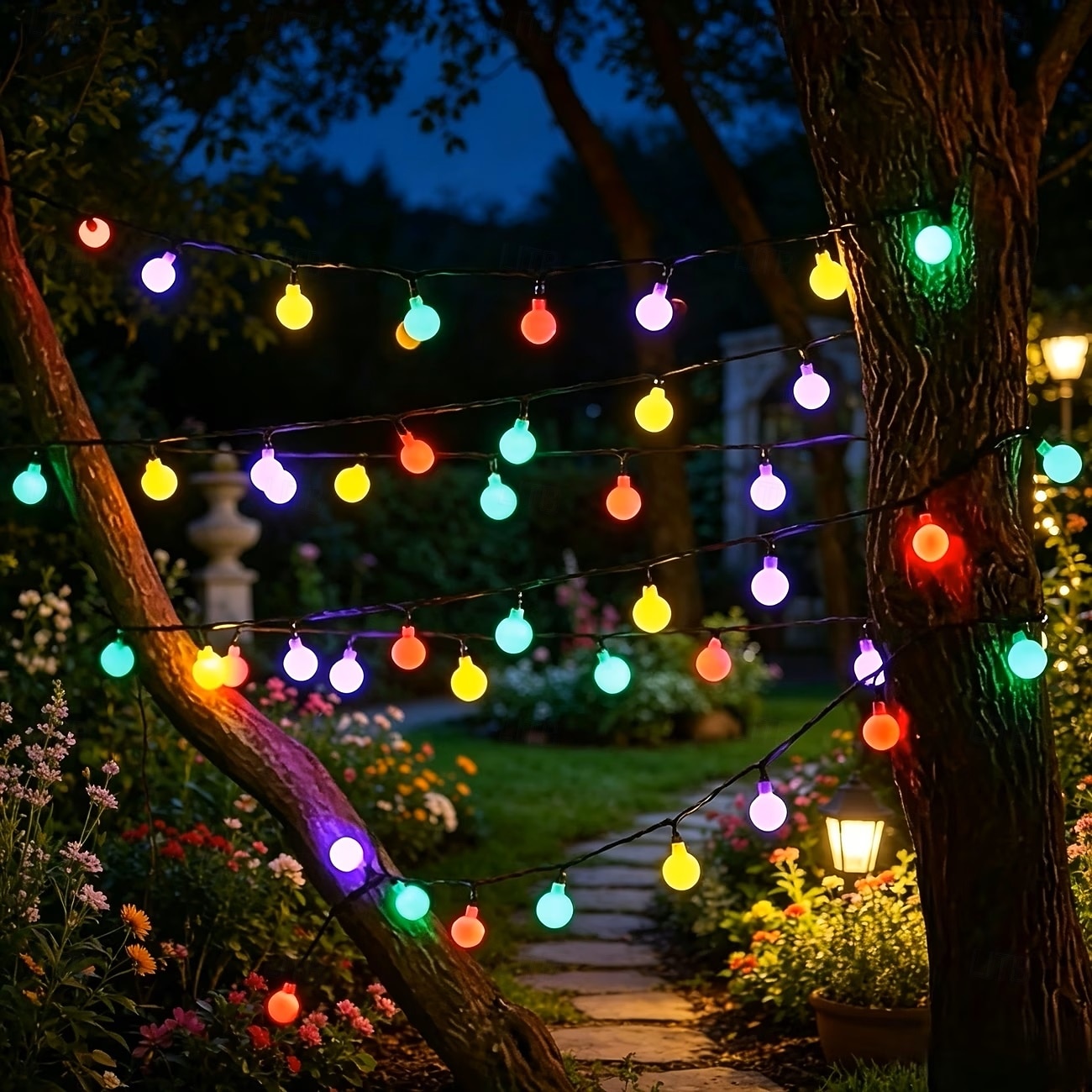 Ghirlanda luminosa solare con globo, 5 m 20 LED, 7 m 50 LED, 12 m 100 LED, luci fatate impermeabili per esterni, ideali per giardino, patio, matrimoni, campeggio, feste, Natale e Halloween. del 2026 a $12.99 –P9