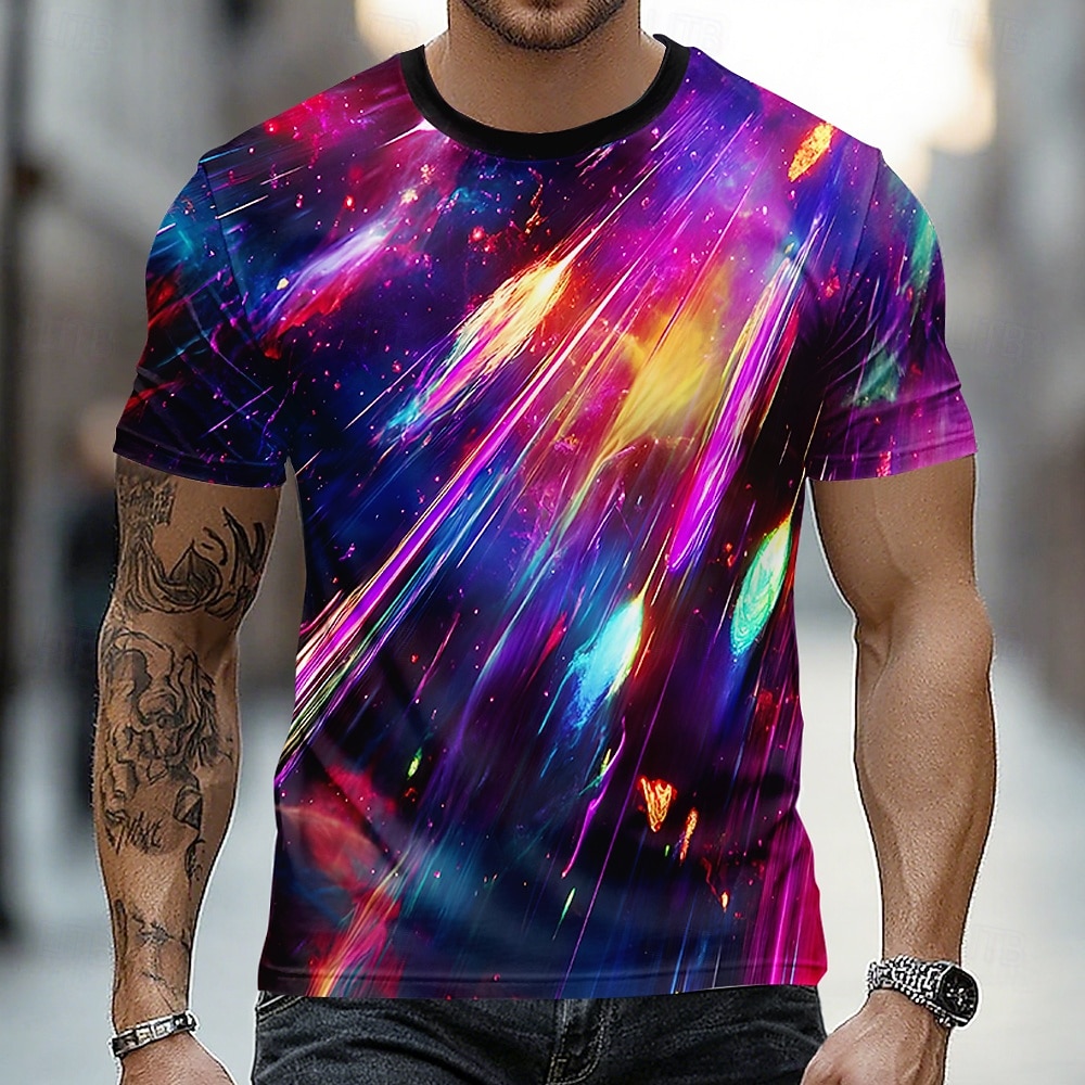 Homme Géométrique Abstrait Multicolore T-shirt Manche Courte T-shirt Impression 3D Col ras du cou Chemise Mode Occasionnel Quotidien Rue Noir 1 Noir Noir 2 Été Printemps Vêtement Tenue S M L XL XXL de 2026 ? $19.99 –P2