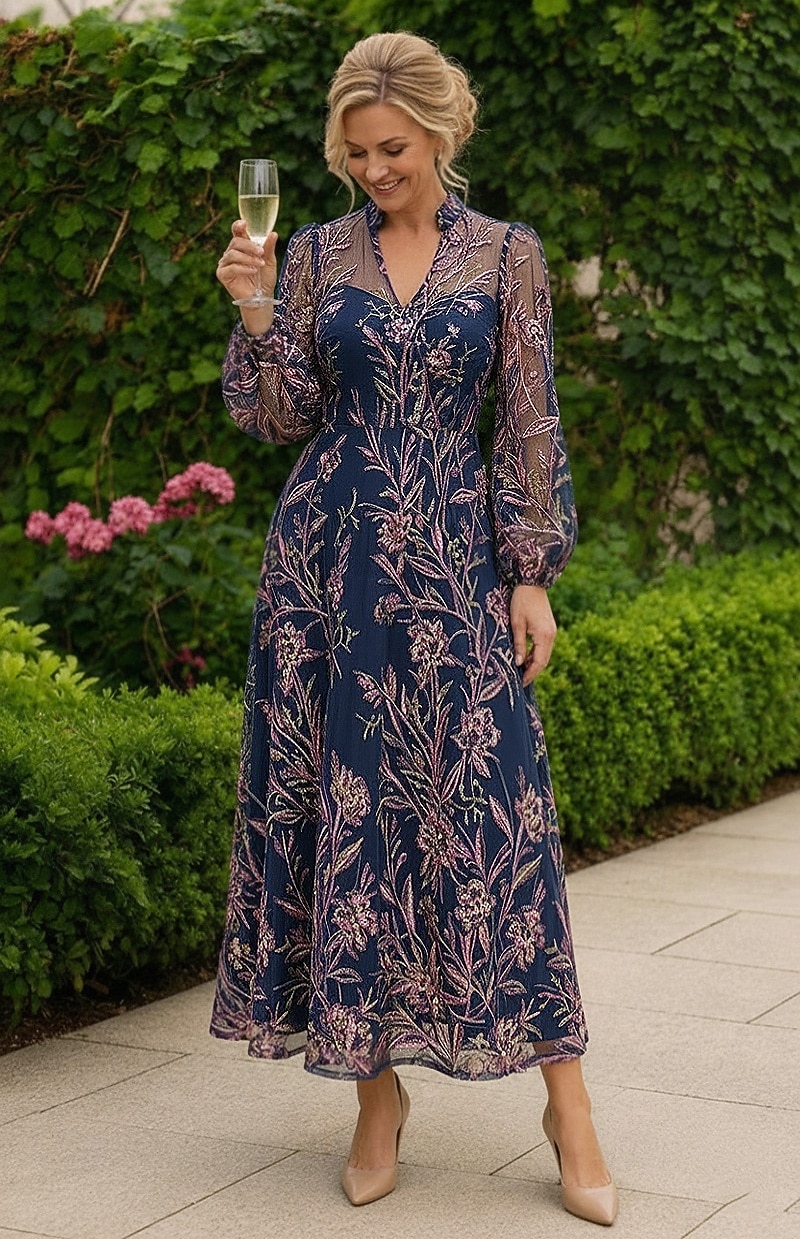 ankle length mother of the bride dresses Dusk Dress A-Line Scoop Ankle-Length Chiffon line Mother of the Bride Dress with a sweetheart neckline and lace embellishment exudes elegance A-Line Lace Satin Mother of