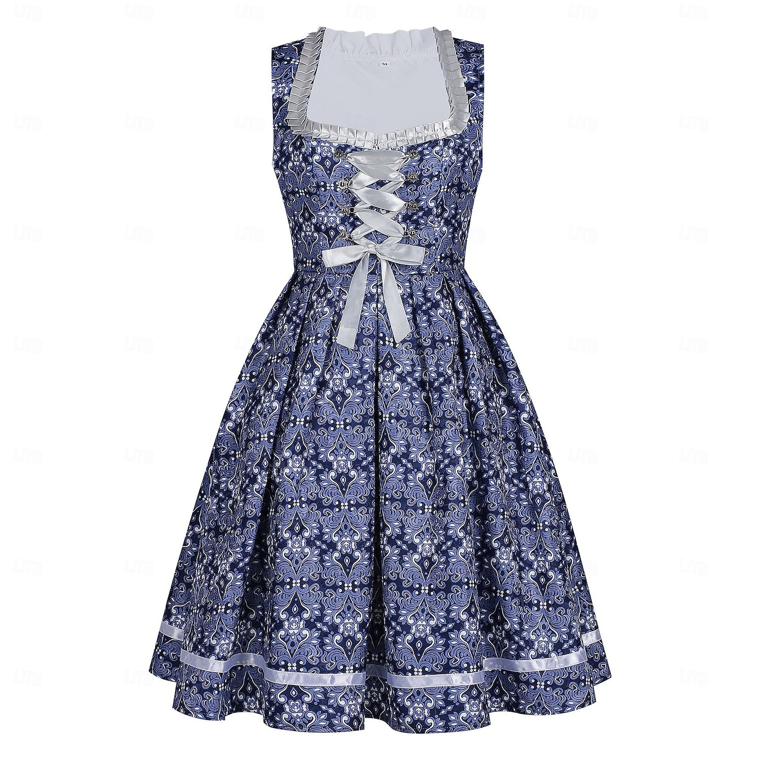 Oktoberfest Vestido de dirndl Conjunto de dirndl Blusa con falda acampanada Jacquard Encaje Mucama Alemán alpino Herencia prados Mujer Carnaval Festival de Cerveza Paño de estilo tradicional 2026 - $113.99 –P4