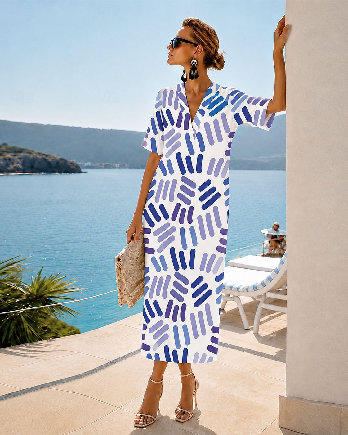 Damen Midikleid Hemdblusenkleid Sommerkleid Vintage-Kleid Abendkleid Elegant Urlaub Vintage Ellbogenärmel Heim Arbeit Strand Normale Passform Grafik Leopard Abstrakt Kurzarm V Ausschnitt Wei 2026 - $36.99 –P9