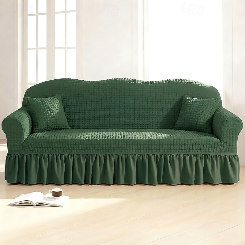 Country Style 3D Stretch Sofa Cover with Skirt, Washable Elastic Couch Slipcover for 1/2/3/4 Seater, Fitted Furniture Protector 2026 - $47.99 –P28