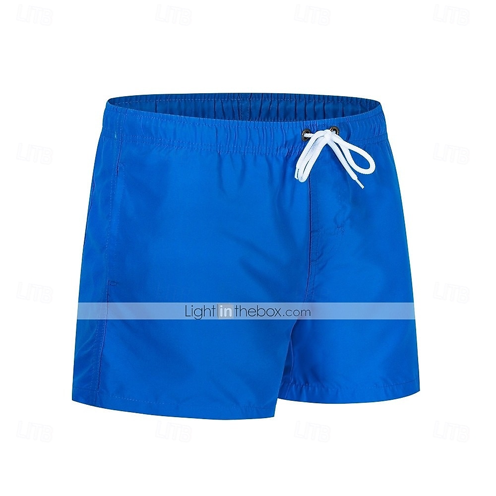 Men's Swim Trunks Swim Shorts Board Shorts Drawstring with Mesh lining Plain Solid Colored Quick Dry Above Knee Casual Beach Holiday Hawaiian Casual / Sporty Blue Khaki Stretchy 2026 - $14.49 –P3