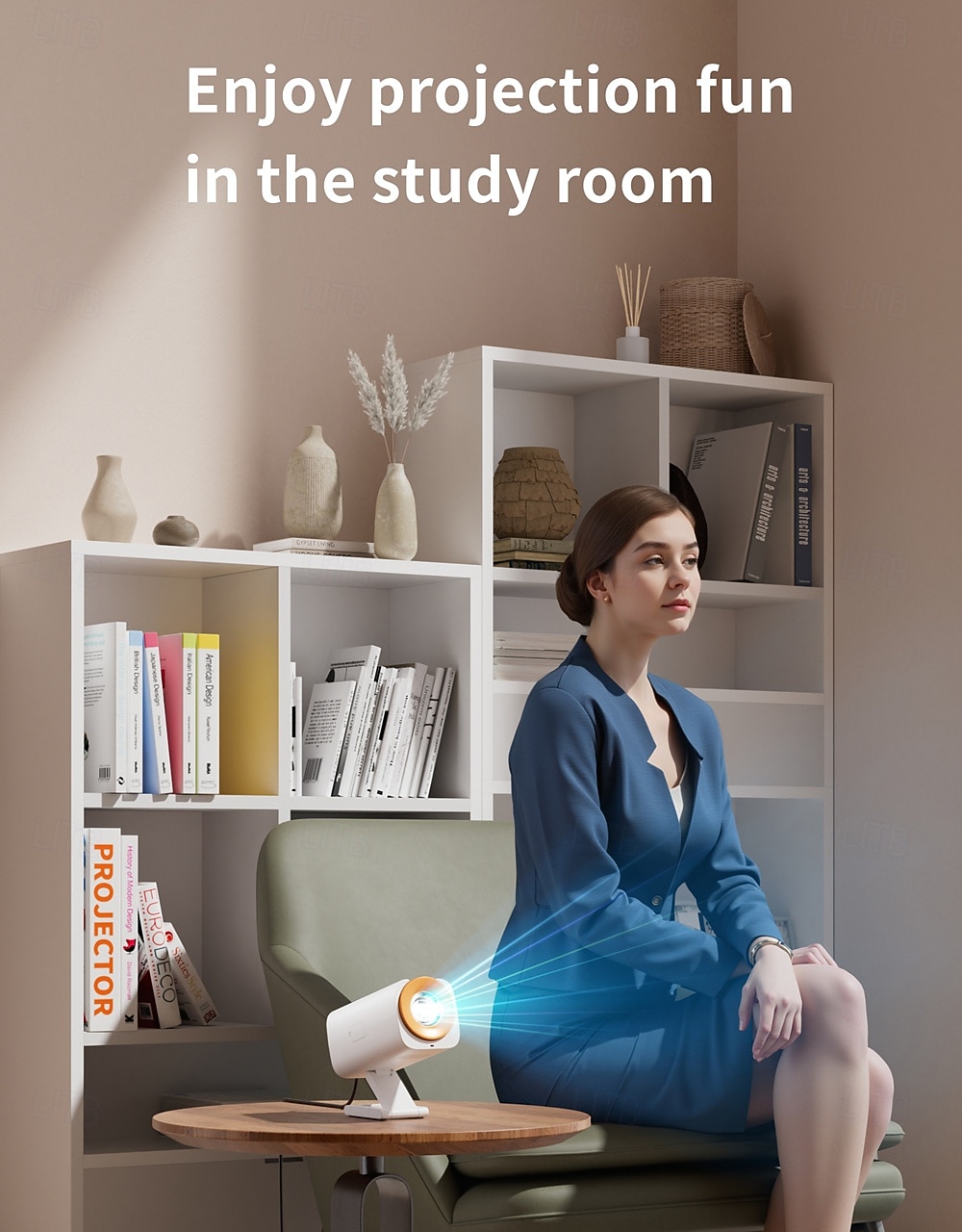 Portable Projector, Stylish Design HD Movie Projector with Foldable Stand, Mini Home Theater Projector Support 1080P, Video Projector for iPhone/Android/Laptop/TV Stick, Indoor Outdoor Use 2026 - $119.99 –P6