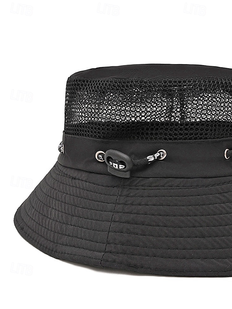 Ademende mesh bucket hat voor heren, lichtgewicht zomerzonnehoed van polyester met verstelbare pasvorm, pet voor buitenactiviteiten zoals vissen, wandelen en reizen, boonie hat met UV-bescherming, 2026 - $11.99 –P10